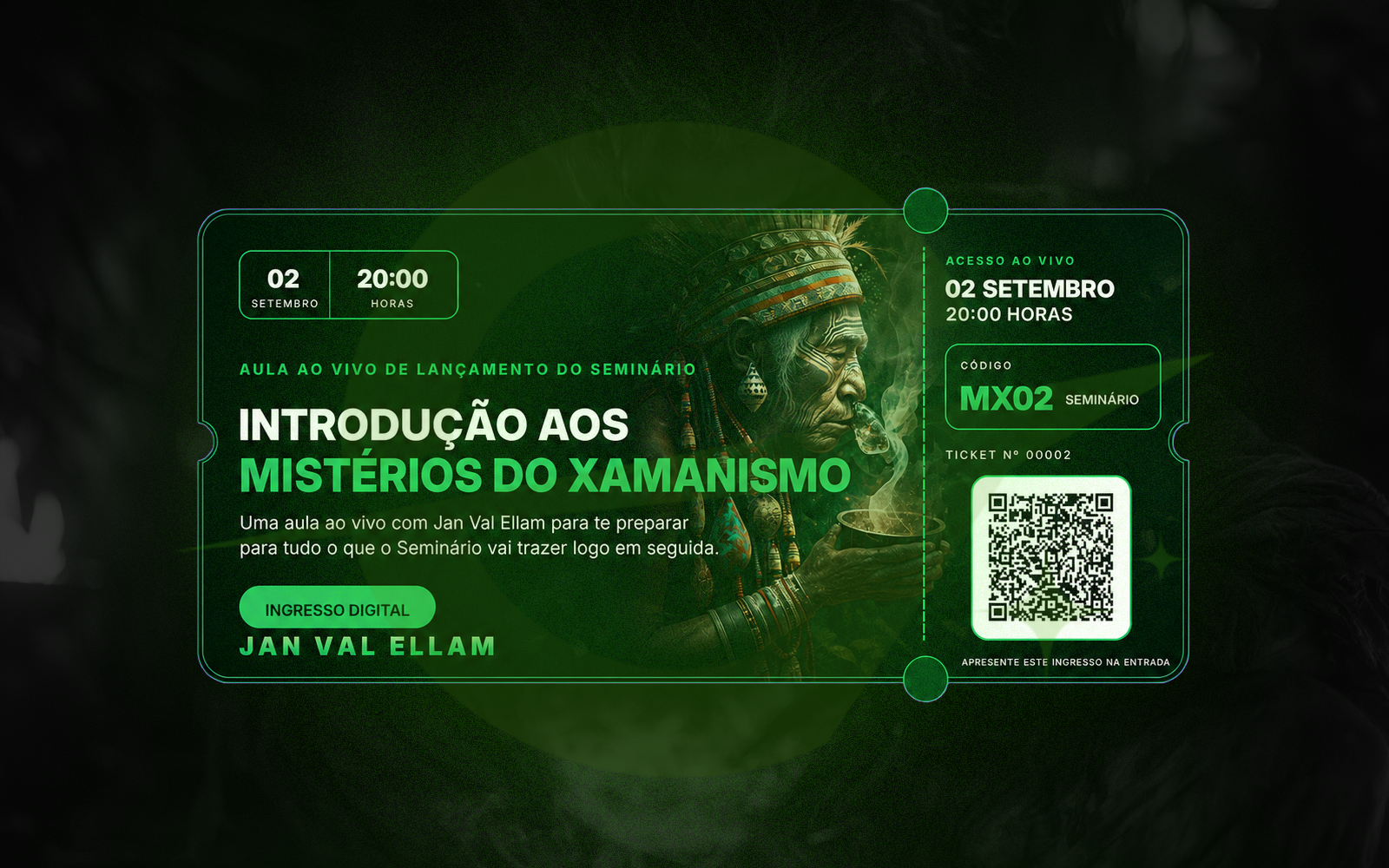 Ingresso para a aula ao vivo